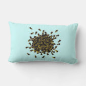 Coussin Rectangle Abeilles occupées ~ CHANGER DE COULEUR Lumbar 13x2 (Verso)