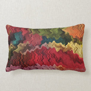 Coussin Rectangle Abrégé sur coloré tissu