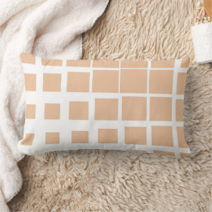 Coussin Rectangle Abstra Carreaux Déconstruits Tonalité Terre Cuite