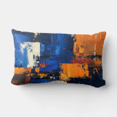 Coussin Rectangle Abstract Expressionist Pillow Cover Design (Verso)