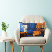 Coussin Rectangle Abstract Expressionist Pillow Cover Design (Chaise)