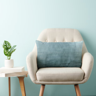 Coussin Rectangle Abstrait aquarelle bleu vert moderne