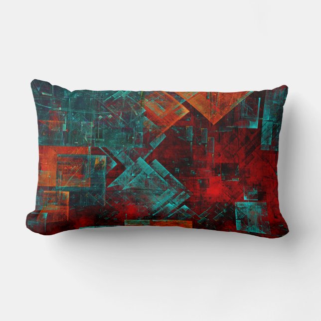 Coussin Rectangle Abstrait Cool coloré moderne Motif artistique (Recto)