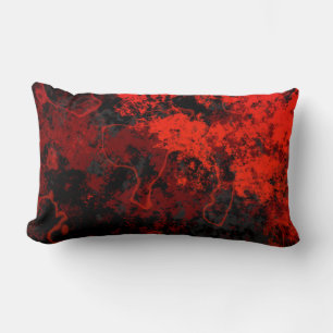Coussin Rectangle Abstrait de lave