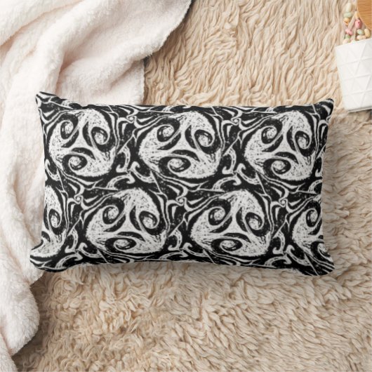 Coussin Rectangle Abstrait noir et blanc vif  Cosy (Couverture)