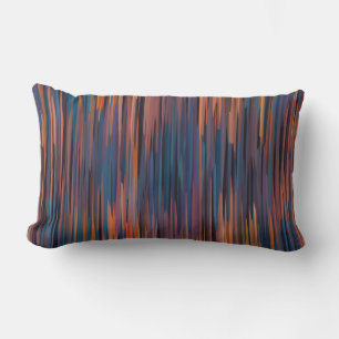 Coussin Rectangle Abstrait rose, orange, bleu et violet