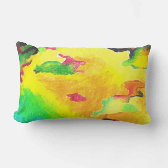 Coussin Rectangle Abstrait thermique par AnyaC (Recto)
