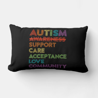 Coussin Rectangle Acceptation des soins de sensibilisation sur l'aut