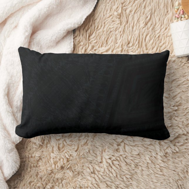 Coussin Rectangle Acceptation | Texture géométrique foncée (Couverture)