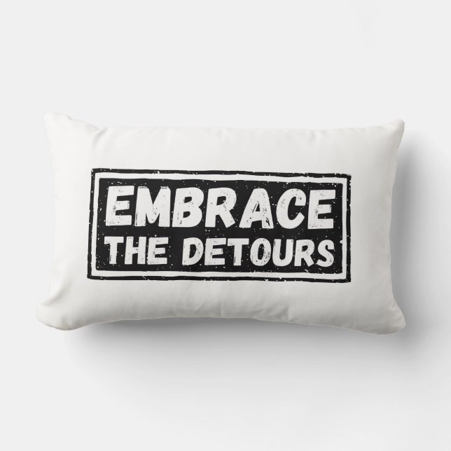 Coussin Rectangle Acceptez La Citation Inspirationnelle Detours (Recto)