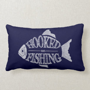 Coussin Rectangle Accroché sur la pêche, les poissons d'amusement