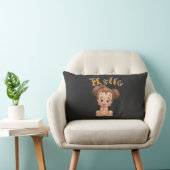 Coussin Rectangle Adorable Cartoon Baby Sitting Cheerfully with Cute (Chaise)