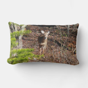 Coussin Rectangle Adorable Cerf dans les Bois Photographie de la nat
