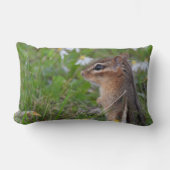 Coussin Rectangle Adorable Chipmunk en fleurs (Recto)