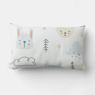 Coussin Rectangle Adorable poupée pastel enfants motifs