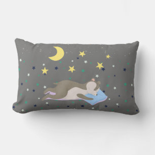 Coussin Rectangle Adorables motifs gris enfants