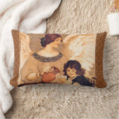 Coussin Rectangle Affiche Antique d'Ange au Chocolat Français : Art (Couverture)