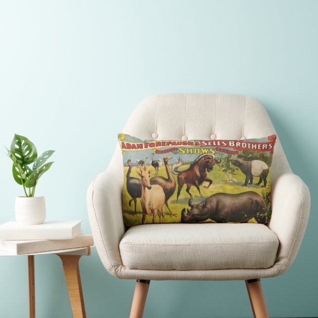 Coussin Rectangle Affiche de cirque pour Adam Forepaugh & Sells Brot (Chaise)