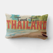 Coussin Rectangle Affiche de voyage en Thaïlande (Verso)