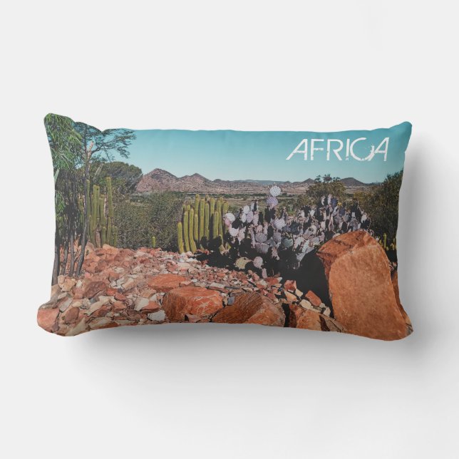 Coussin Rectangle Afrique Désert Paysage Nature Cactus Plantes (Recto)