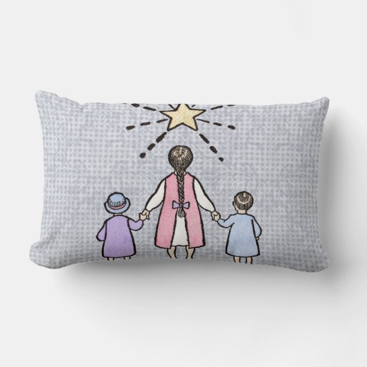 Coussin Rectangle Ah! Ah! Petite Étoile de Nuit Comptine de Nursery (Recto)
