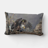Coussin Rectangle Aigle avec son bébé (Verso)