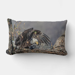 Coussin Rectangle Aigle avec son bébé