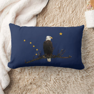 Coussin Rectangle Aigle Et Drapeau De L'Alaska