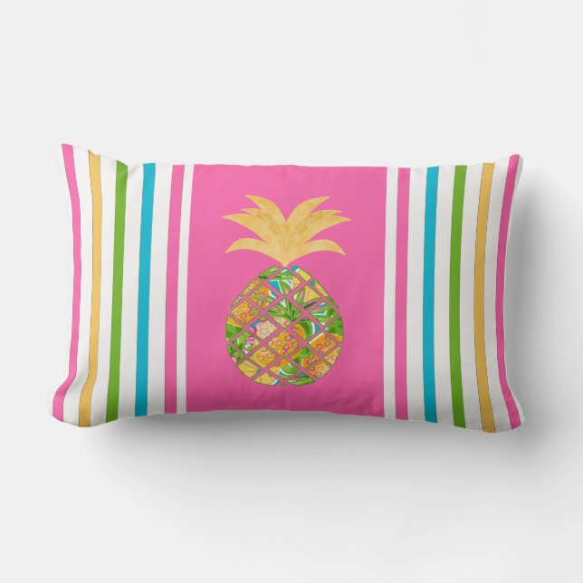 Coussin Rectangle Aiguille à jet Pastel (Recto)