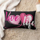 COUSSIN RECTANGLE AIMER LA VIE (Couverture)