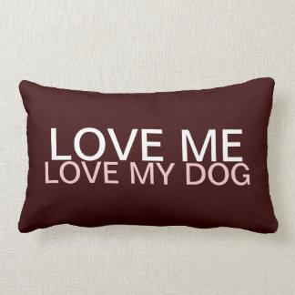 Coussin Rectangle Aimez-moi - aimez mon chien