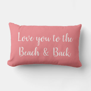 Coussin Rectangle Aimez-vous à la plage et l'oreiller à l'arrière-pl