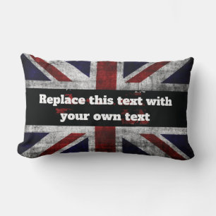 Coussin Rectangle Ajouter du texte sur le drapeau anglais Jeu d'orei