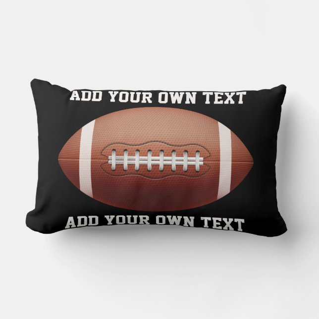 Coussin Rectangle Ajouter du texte sur l'oreiller de football (Recto)