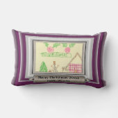Coussin Rectangle Ajouter un dessin enfant avec cadre couleur person (Verso)