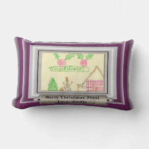 Coussin Rectangle Ajouter un dessin enfant avec cadre couleur person