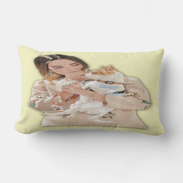 Coussin Rectangle Ajouter une photo personnalisée (Recto)