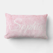 Coussin Rectangle Ajoutez votre nom Light Pink velvet texture imprim (Recto)