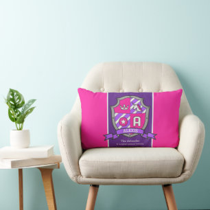 Coussin Rectangle Alexis Un nom signifiant licorne à crête rose