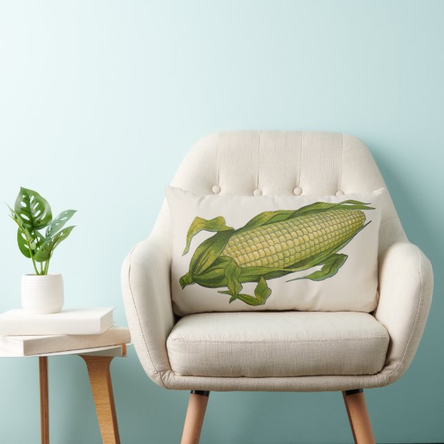 Coussin Rectangle Aliments Anciens, Légumes Sains, Épi de Maïs (Chaise)