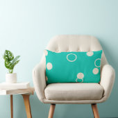 Coussin Rectangle Almofadas DESIGN Padrão Gráfico em Turquesa (Chaise)