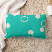 Coussin Rectangle Almofadas DESIGN Padrão Gráfico em Turquesa (Couverture)
