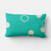 Coussin Rectangle Almofadas DESIGN Padrão Gráfico em Turquesa (Verso)