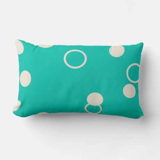 Coussin Rectangle Almofadas DESIGN Padrão Gráfico em Turquesa (Recto)