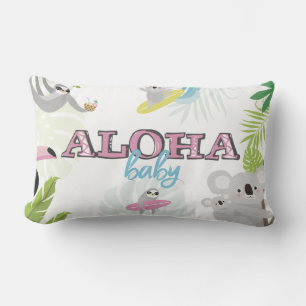 Coussin Rectangle Aloha Baby Animal tropical   BABY SHOWER