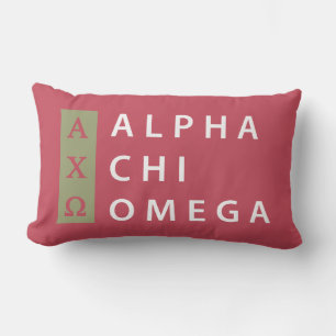 Coussin Rectangle Alpha logo empilé par d'Omega de Chi