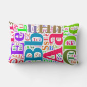 Coussin Rectangle alphabet coloré (Verso)