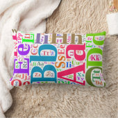 Coussin Rectangle alphabet coloré (Couverture)
