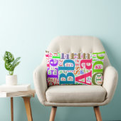 Coussin Rectangle alphabet coloré (Chaise)