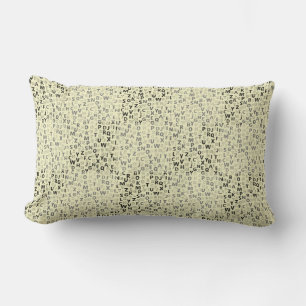 Coussin Rectangle Alphabets Motif 01 BW.w LYellow BG